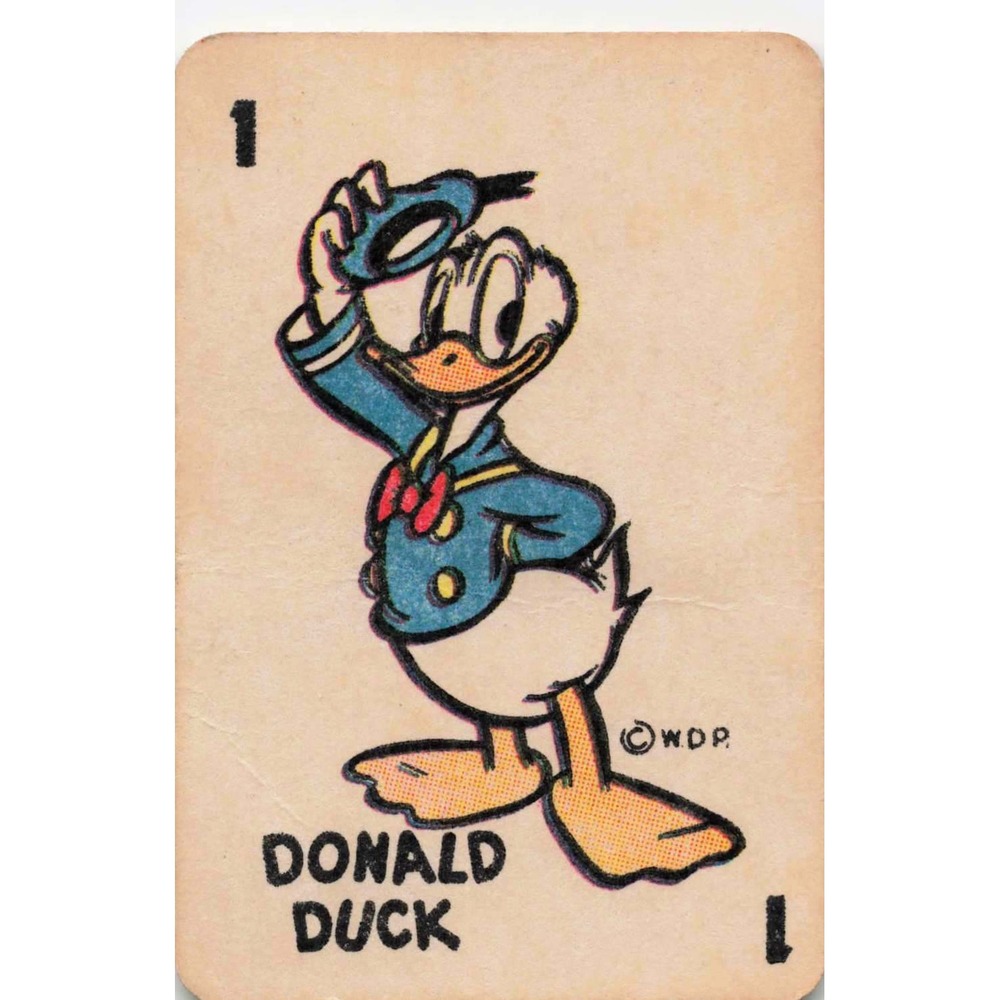 Vintage Donald Duck Walt Disney WDP Swap Card #1 Disneyana Collectible - Picture 1 of 2